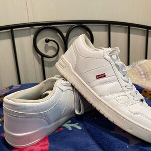 Levi's White and Red Men's Sneakers